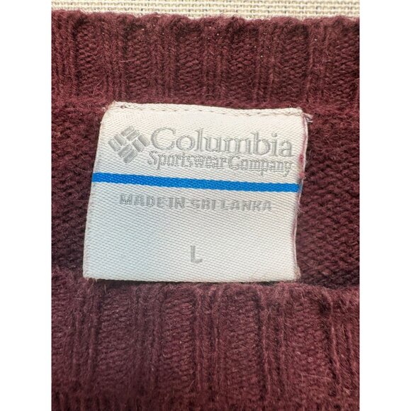 Columbia Youth Sweater Size L Maroon Orange Fair Isle Pattern - Picture 2 of 9